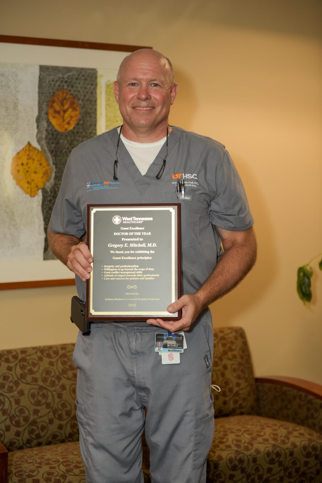 2020 DOCTOR OF THE YEAR Gregory E. Mitchell, M.D. West Tennessee