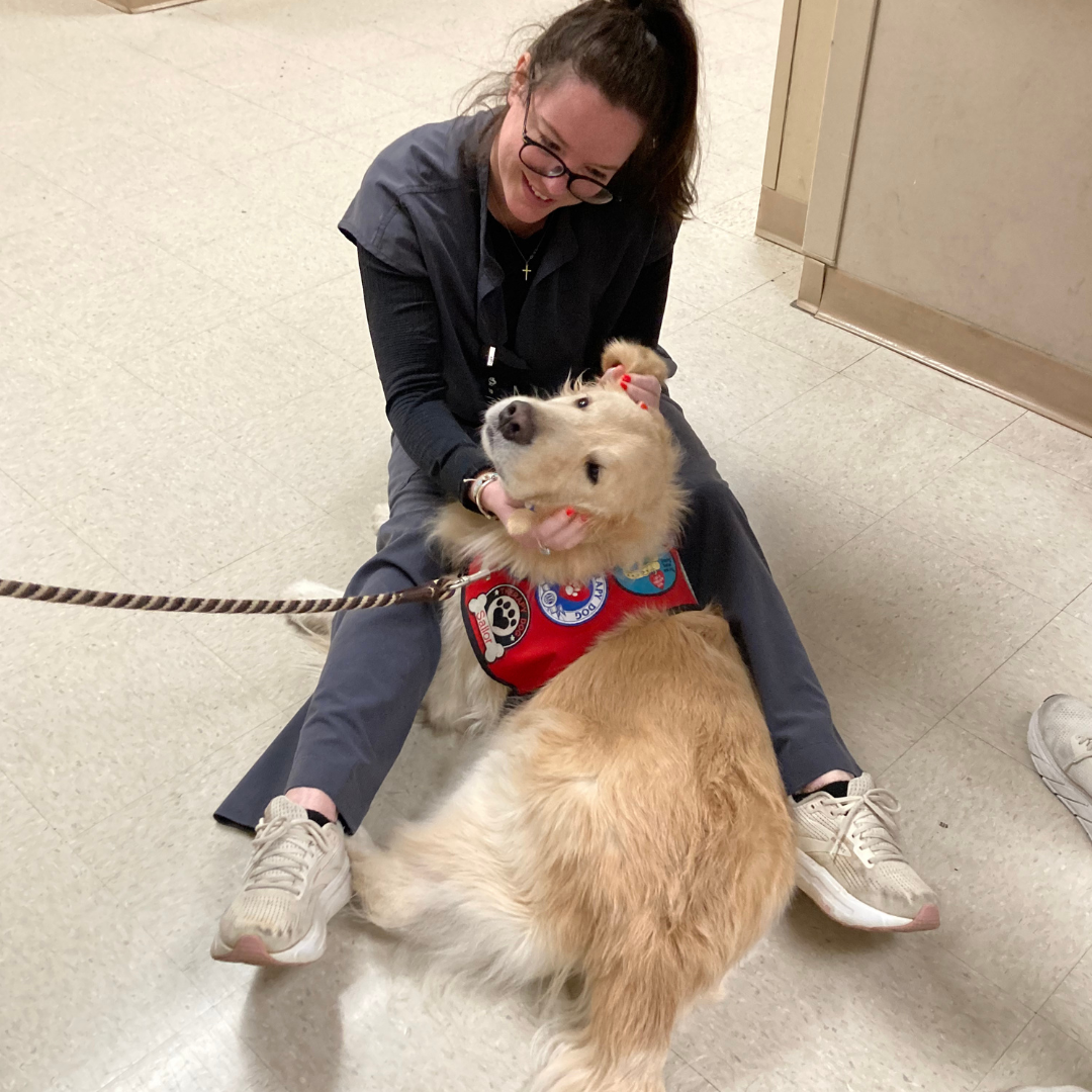 Dog therapy at West Tennessee Healthcare